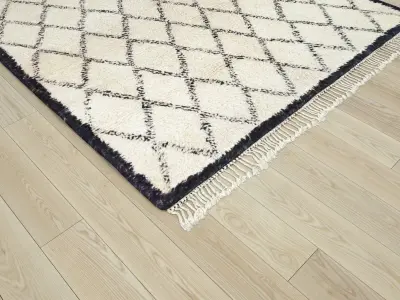 Moroccan Beni Ouarain rug 3D model 3D model