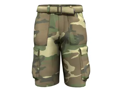 Cargo Shorts Low-poly 3D model
