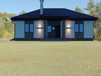 Cottage 3 house with two different views 3D model