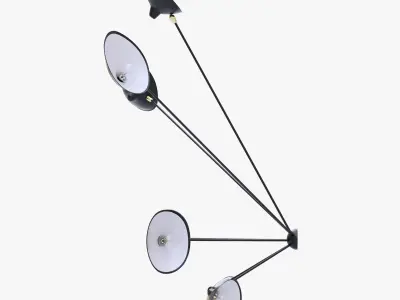 Serge Mouille Spider Sconce Seven Arms MSC-SP7 3D model