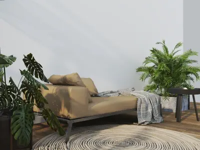 Interior Living room - cozy and warm 3D model