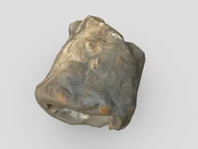 Ancient Tree Trunk Low-poly 3D model