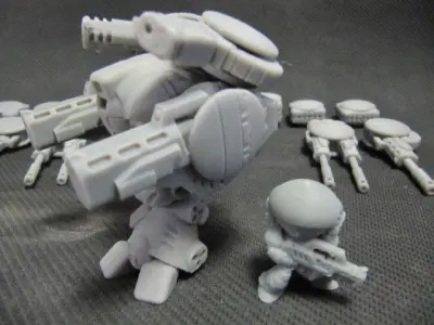 CHIBI-TECH SD - MK-V GUNPOD        3D print model