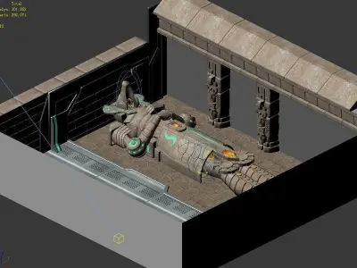 Egypt - ruins - graves 01 3D model