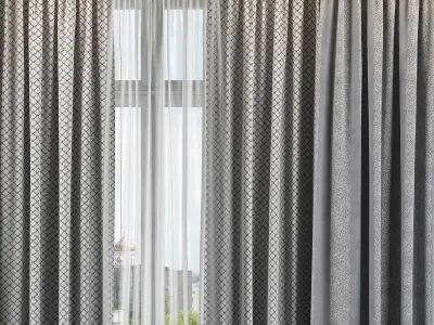 Curtain Set 329 3D model