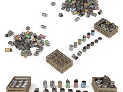  Big collection of garbage  3D Model Pack