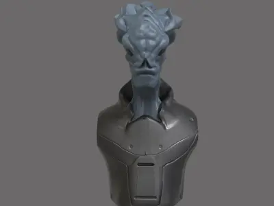 Alien Bust 3D print model buy