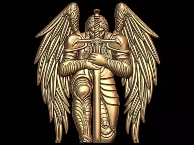 Archangel Michael Pendant 3D print model Free 3D print model