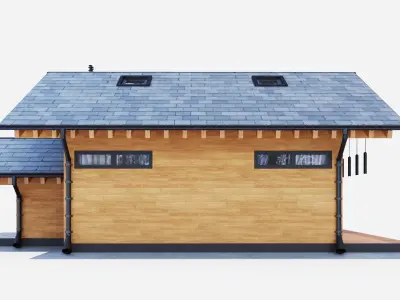Modern swiss chalet 3D model