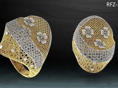 3D Gold Ring 3D print model