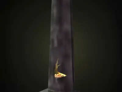 Modern Black Fireplace 3D model