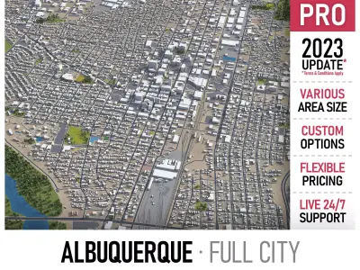 Albuquerque Low-poly 3D model