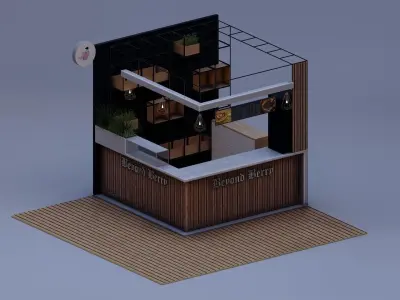 COFFEE KIOSK BOOTH 3D model