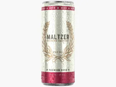  Sleek Beer Can With Droplets 330ml 