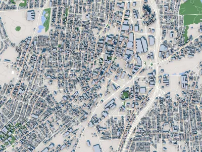 Worcester City USA 3D model