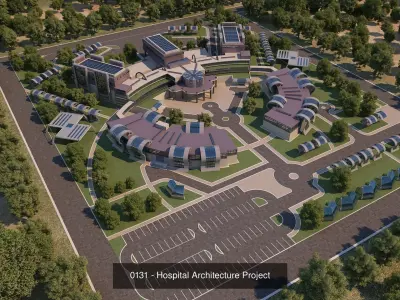 12 Architecture 3D Projects - 2D Drawings - Collection 01 3D Model Pack