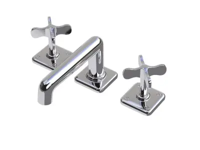 Waterworks Ludlow Faucet with Cross 3D model
