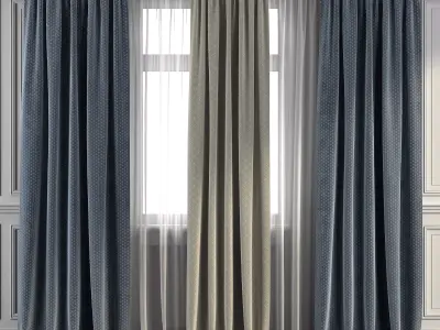 Curtain Set 296 3D model