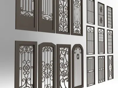 Fantastic  Doors Windows 3D model