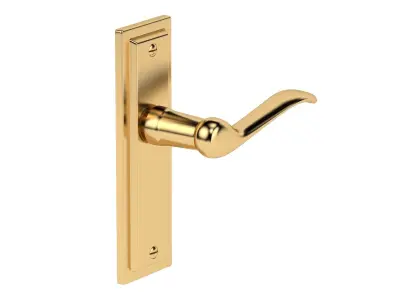 Urfic Porto Door Handles Brass 3D model