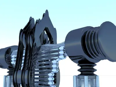 Robot Cyborg Jumper Character Sci Fi 3D model