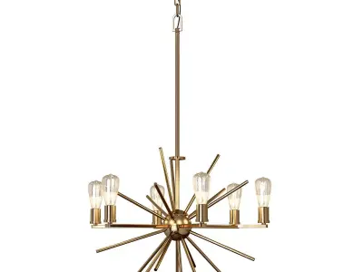 UPTOWN brass starburst chandelier 3D model