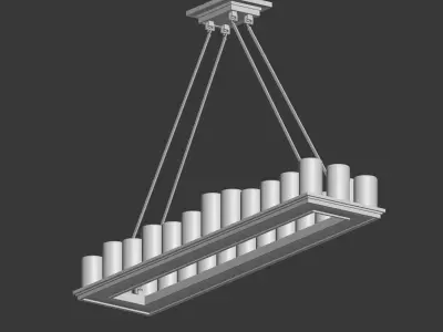 PILLAR CANDLE RECTANGULAR CHANDELIER  3D model