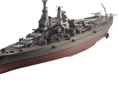 WW2 US NAVY BATTLESHIP ARIZONA 3D model