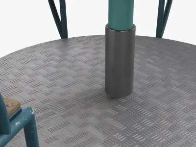 Roundabout bench 02 3D model