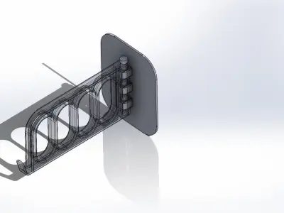 Folding Wall Hanger 3D Printing Free 3D print model