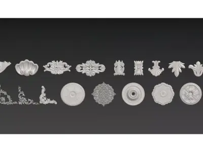  European-style carving 3D model