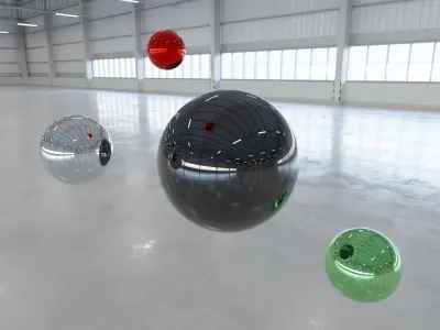 HDRI - Warehouse Interior 9b - 2 versions Texture