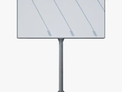 Billboard empty on pole 3D model