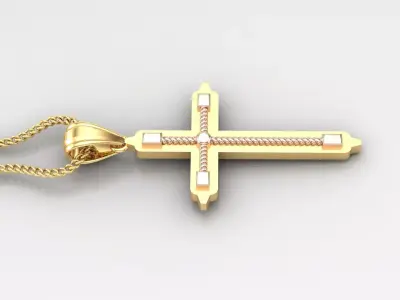 Cross Light Gold 4CP082 3DM STL 3D model
