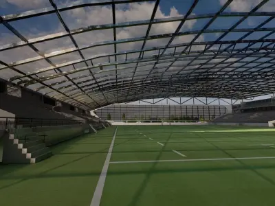 Football Stadium-American football 3D model