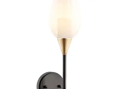 viola wall sconce with glass shade 3D model