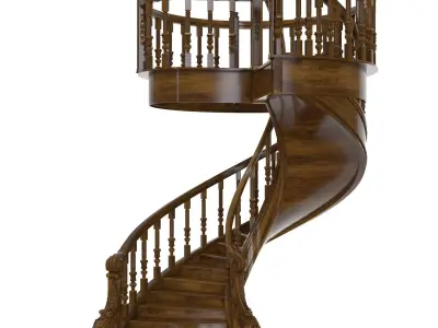 Classic spiral staircase 3D model