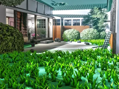 Kawai-Sou Complex Japanese Mansion 3D model
