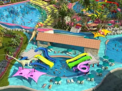 Water park 3D model
