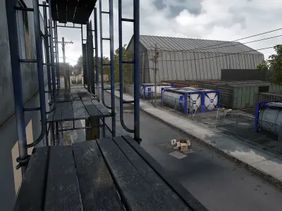 Industrial Area Hangar 3D model