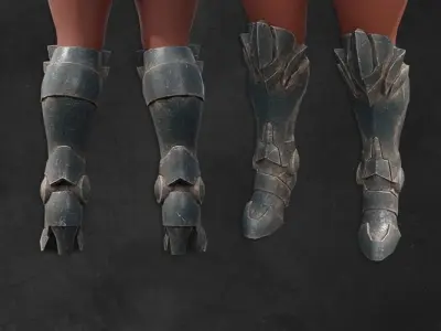 Cyborg scifi leg armor armor female  Low-poly 3D model