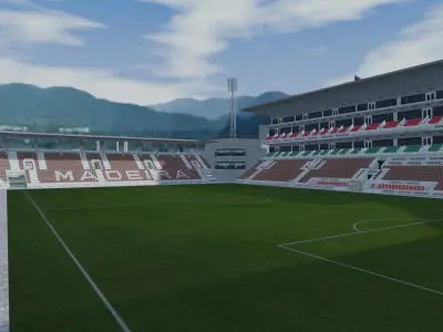 Estadio do Maritimo Funchal Portugal Low-poly 3D model