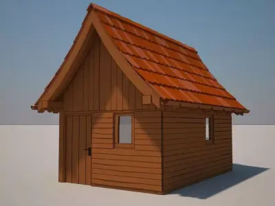 Cartoon Medieval House 05 3D model