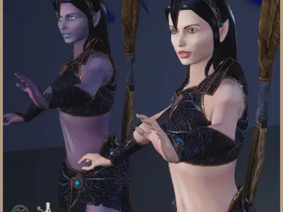 Elven Witch Light Version 3D model