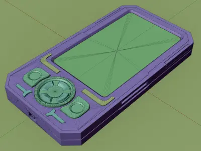 Concept of sci-fi communicator 3D model