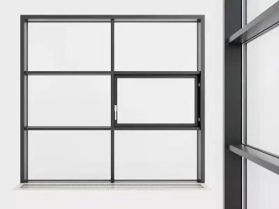 Panoramic glazing Stained glass 71 Low-poly 3D model