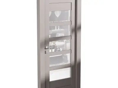 Modern entrance door 74 3D model