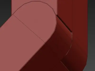 RECTANGULAR wooden shelf with two sticks Free 3D model