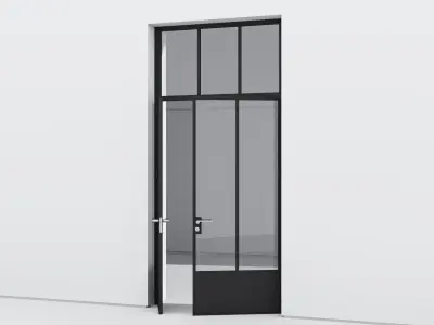 Aluminium door 174 3D model