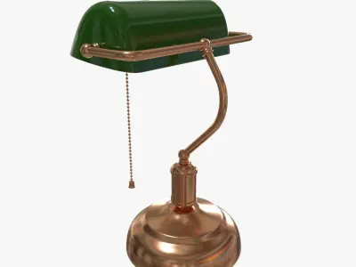 Bankers Lamp 3D model